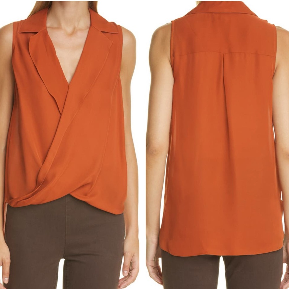 L’AGENCE Freja Draped Silk‎ Blouse